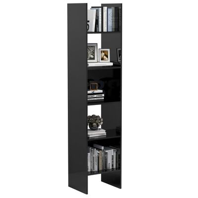 vidaXL Book Cabinet High Gloss Grey 40x35x180 cm Engineered Wood
