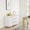 vidaXL Sideboard with 3 Drawers High Gloss White 120x41x75 cm Engineered Wood