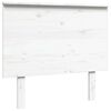 vidaXL Bed Headboard | White | Solid Pine Wood | Standard | Decorative Inlays