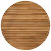 vidaXL Table Top &Oslash; 70 x 3.5 Round Solid Teak Wood Natural