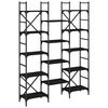 vidaXL Bookshelf Black 127.5x28.5x172.5 cm Engineered Wood