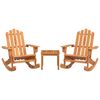 vidaXL 3 Piece Adirondack Garden Lounge Set Solid Wood Acacia