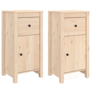 vidaXL Sideboards 2 pcs 40x35x80 cm Solid Wood Pine