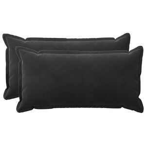 vidaXL Cushion with Pillow HOUTEN 2 pcs Black Velvet