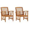 vidaXL Garden Chairs 2 pcs Solid Acacia Wood