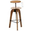 vidaXL Bar Chairs 2 pcs Solid Acacia Wood