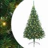 vidaXL Artificial Pre-lit Christmas Tree Green 240 cm PVC