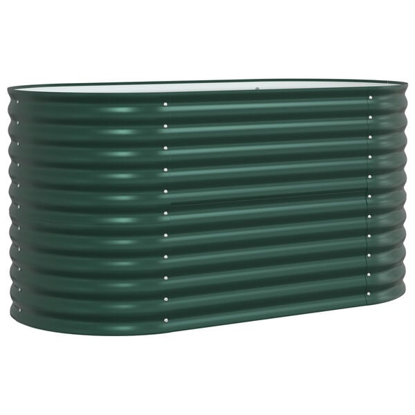 vidaXL Garden Raised Bed Green 160 x 80 x 81 cm Steel