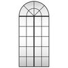vidaXL Wall Mirror Black 60x130 cm Arch Iron