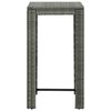 vidaXL 5 Piece Outdoor Bar Set with Armrest Poly Rattan Grey
