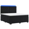 vidaXL Box Spring Bed with Mattress and LED Black 137 x 190 cm Velvet