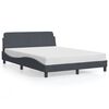 vidaXL Bed Frame "Dover" Dark Grey 137x190 cm Double Velvet