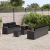 vidaXL Garden Sofa Set 10 pcs Black Poly Rattan