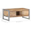 vidaXL Coffee Table 95x50x40 cm Rough Mango Wood