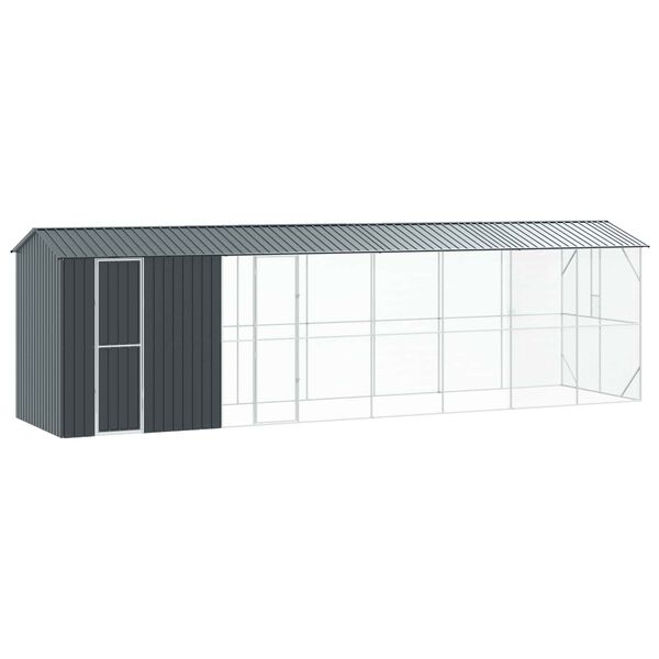 vidaXL Bird Cage Anthracite 860 x 208 x 247 cm Galvanised Steel