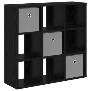 vidaXL Sideboard with Drawer Black Oak 73.5 x 24 x 69.5 cm