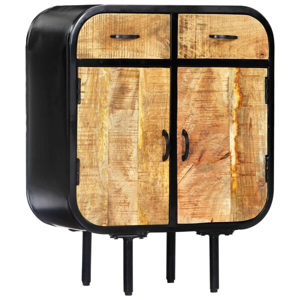 vidaXL Sideboard 60x30x75 cm Solid Mango Wood and Iron
