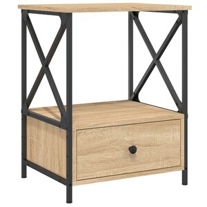 vidaXL Bedside Table Sonoma Oak 50x41x65 cm Engineered Wood
