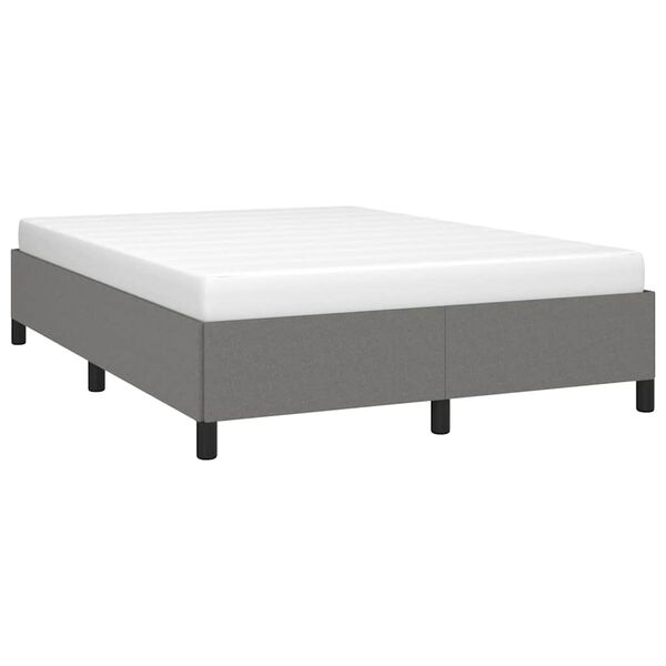 vidaXL Bed Frame without Mattress Dark Grey 152x203 cm Queen Fabric