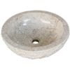 vidaXL Basin Marble 40 cm Cream