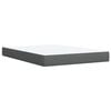 vidaXL Box Spring Bed with Mattress Dark Grey Queen Fabric