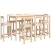 vidaXL 9 Piece Bar Set Solid Wood Pine