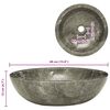 vidaXL Sink Grey Ø40x12 cm Marble