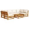 vidaXL 7 Piece Garden Lounge Set with Cushions Solid Wood Acacia