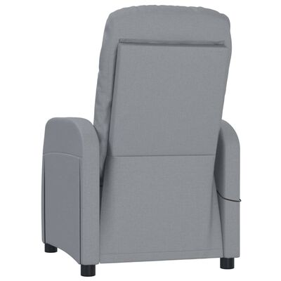 vidaXL Massage Chair Light Grey Fabric