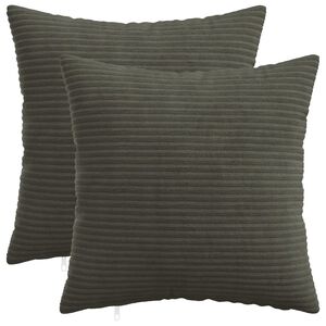 vidaXL Cushion Cover 2 pcs HEERLEN Anthracite 40 x 40 cm Corduroy