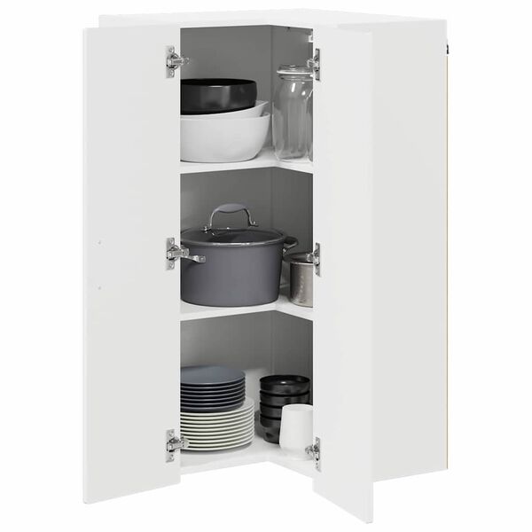 vidaXL Kitchen Cabinet with Shelf High Gloss White 57 x 57 x 100 cm