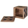 vidaXL Storage Box Mindi Wood 40x40x40 cm Dice Design