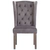 vidaXL Dining Chairs 4 pcs Grey Velvet