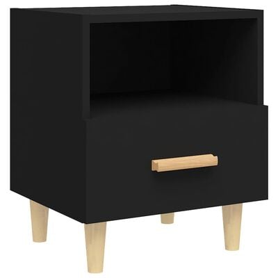 vidaXL Bedside Cabinets 2 pcs Black 40x35x47 cm