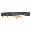 vidaXL 6 Piece Garden Pallet Sofa Set with Cushions Solid Wood Acacia