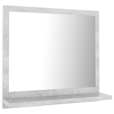 vidaXL Bathroom Mirror Concrete Grey 40x10.5x37 cm Engineered Wood
