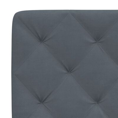 vidaXL Bed Frame with Headboard Dark Grey 153x203 cm Queen Size Velvet