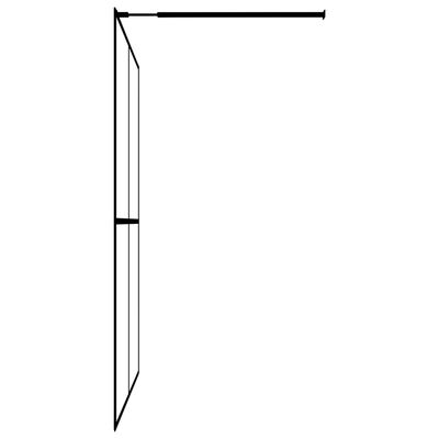 vidaXL Walk-in Shower Screen Frosted Tempered Glass 118x190 cm