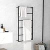vidaXL Towel Rack Black 60x10x116 cm Steel