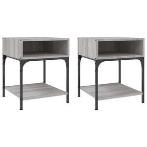 vidaXL Bedside Tables 2 pcs Grey Sonoma 40x41x50 cm Engineered Wood