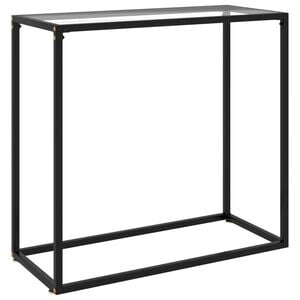 vidaXL Console Table Transparent 80x35x75 cm Tempered Glass