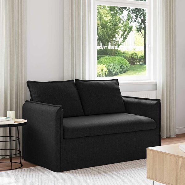 vidaXL Sofa Black 136 x 82 x 85 cm Fabric