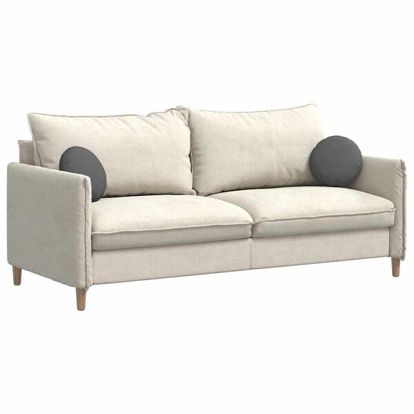 vidaXL Seat Cushions 2 pcs Dark Grey &Oslash;30 x 13 cm Fabric