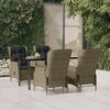 vidaXL 5 Piece Garden Dining Set Brown Poly Rattan