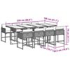 vidaXL 9 Piece Garden Dining Set with Cushions Light Grey Poly Rattan