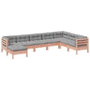 vidaXL 8 Piece Garden Sofa Set with Cushions Solid Wood Douglas Fir