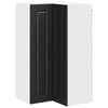 vidaXL Wall Corner Cabinet PORTO Black 57 x 57 x 100 cm
