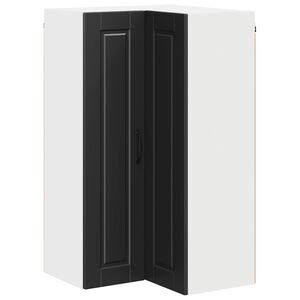 vidaXL Wall Corner Cabinet PORTO Black 57 x 57 x 100 cm
