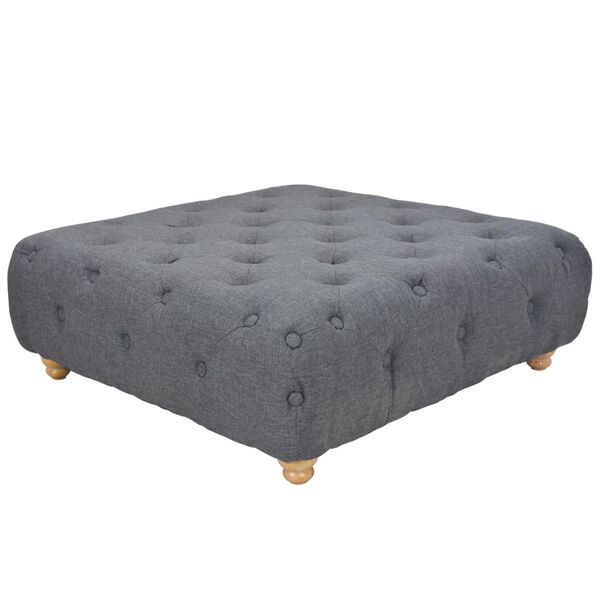 vidaXL Pouffe Fabric 80x80x30 cm Dark Grey