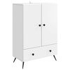 vidaXL Sideboard with Drawer White 66 x 34.5 x 95 cm Engineered Wood